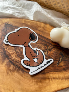 Brown Snoopie Sticker