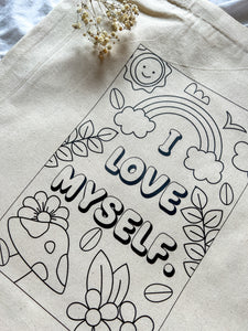 Love Yourself Color-Your-Own Tote bag