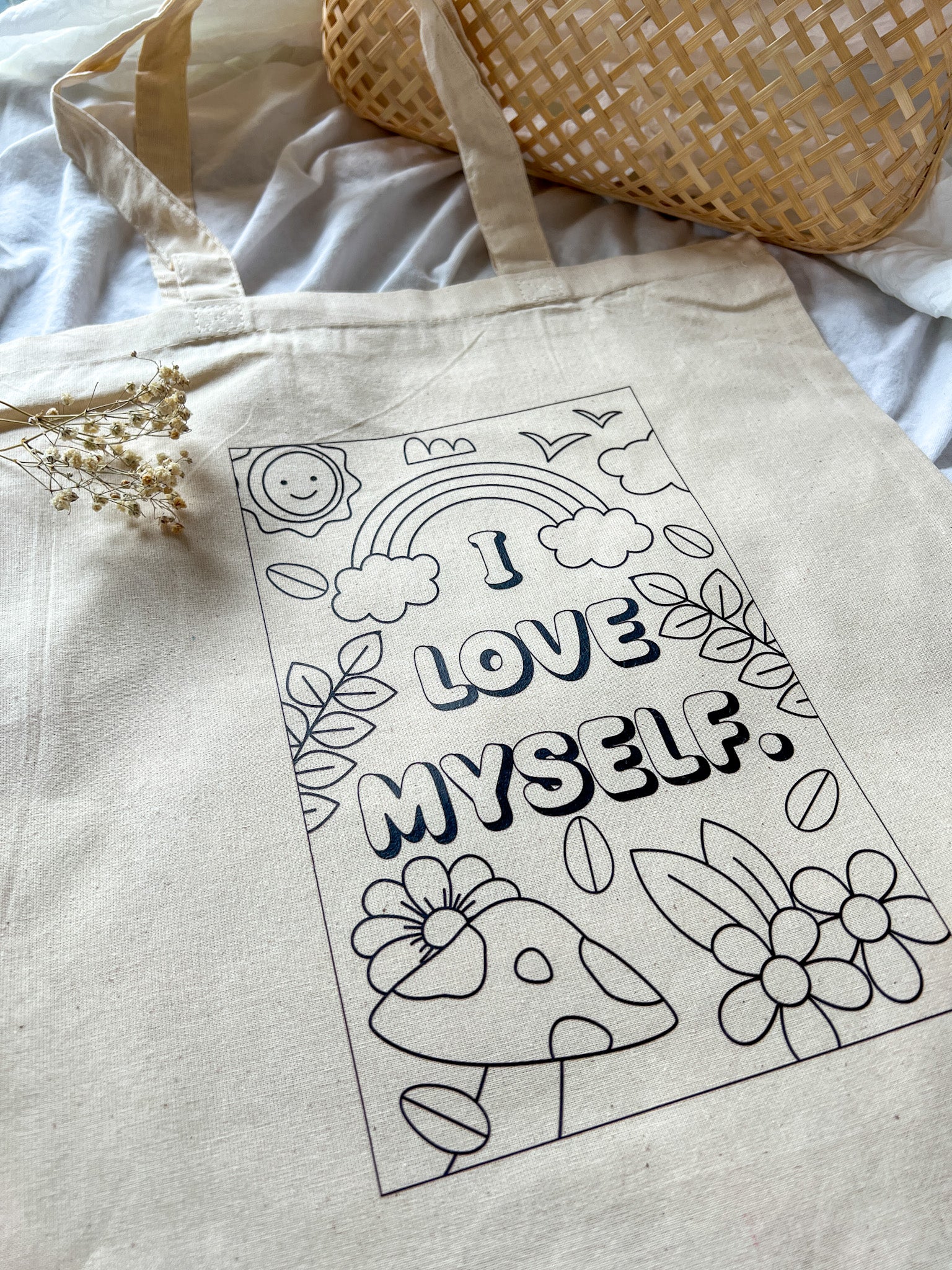 Love Yourself Color-Your-Own Tote bag