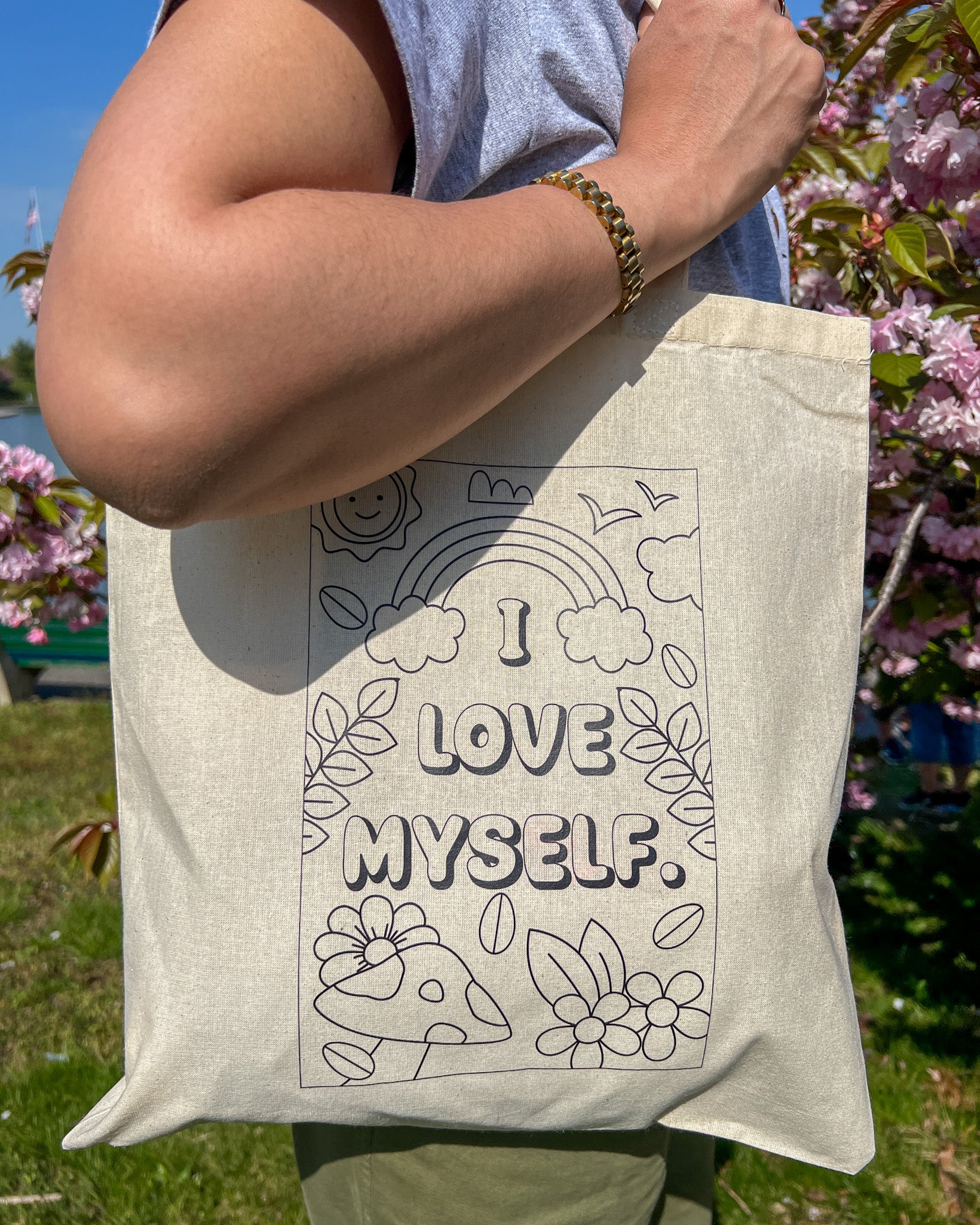 Love Yourself Color-Your-Own Tote bag