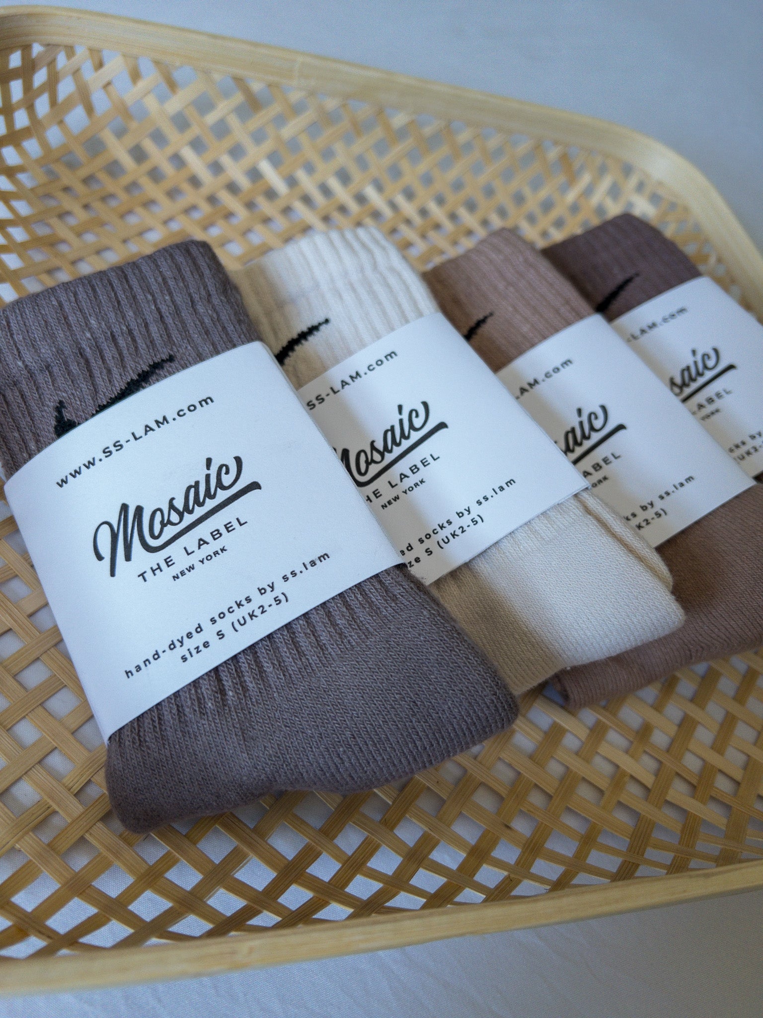 Hand-Dyed Neutral Nike Socks: Chestnut (Exclusive Colorway) - Mosaic the Label