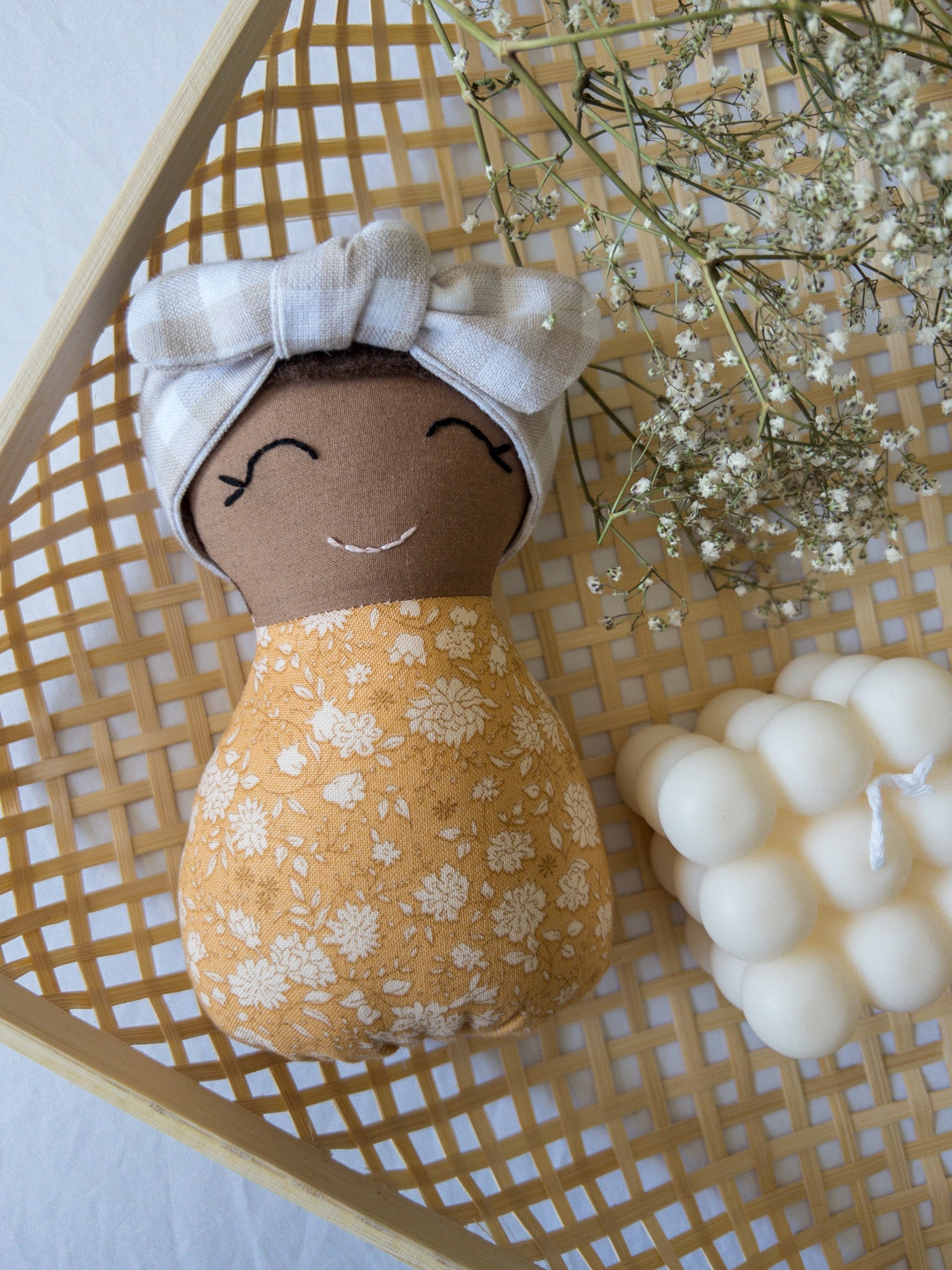 Handmade Baby Doll: Girl- Tan - Mosaic the Label