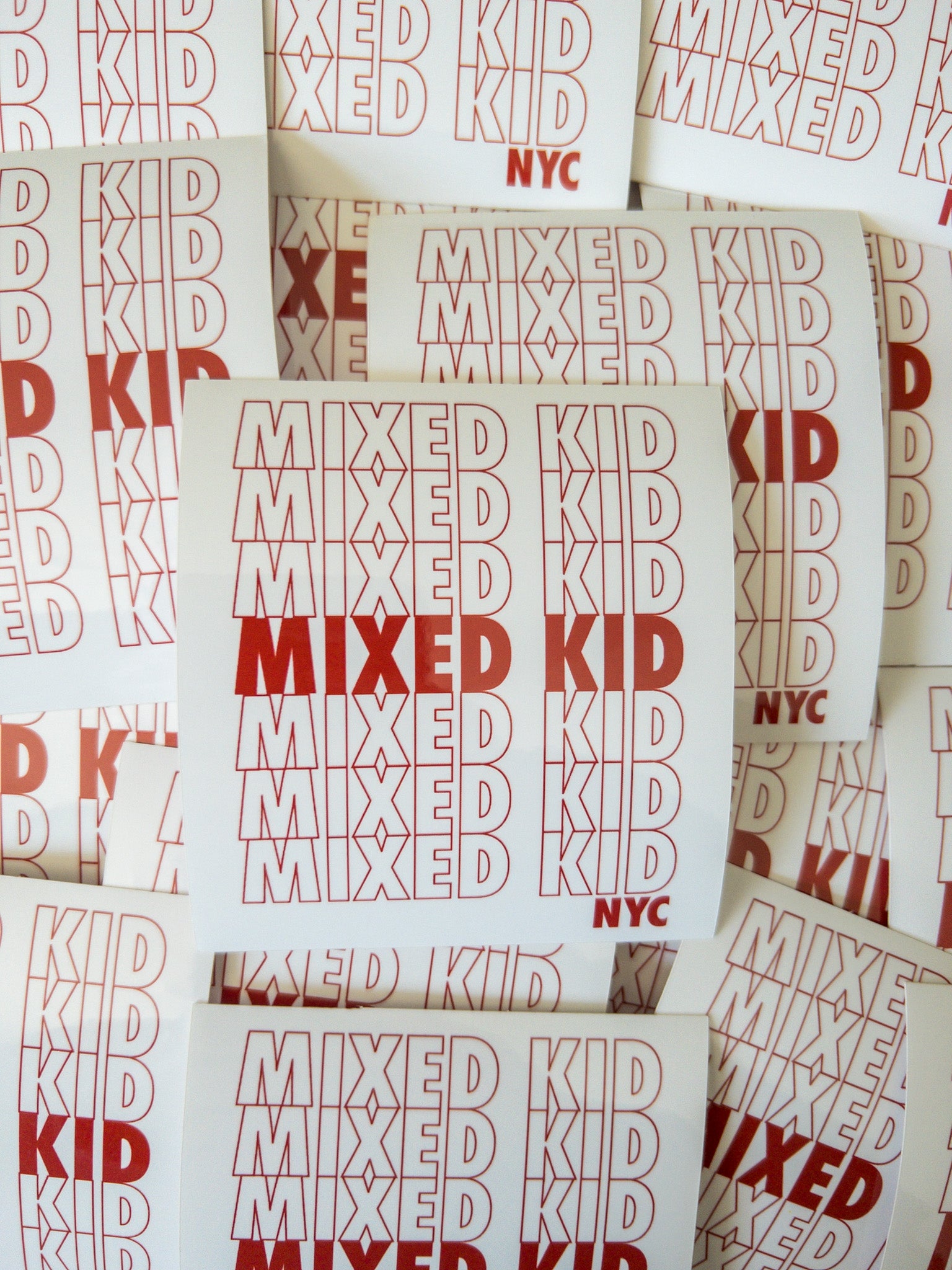 Mixed Kid Thank You Sticker - Mosaic the Label