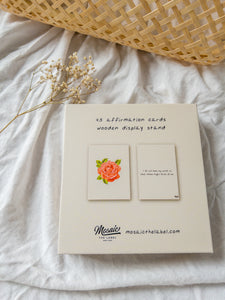 Mosaic the Label's Hand-Illustrated Affirmation Card Deck & Wooden Stand